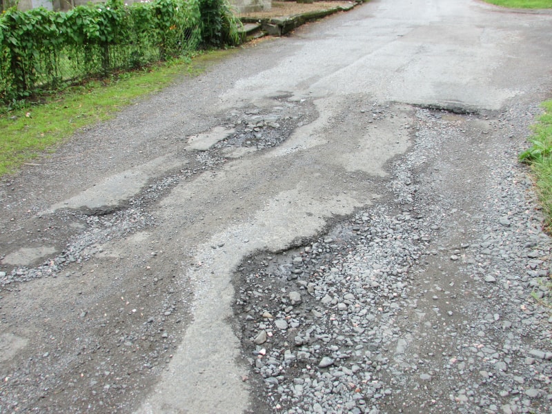 Driving over a pot hole can cause major damage to the car structure